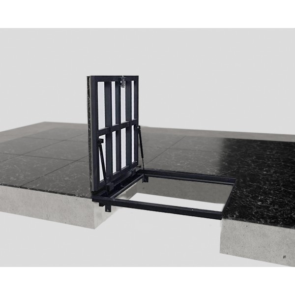 Bodenluke schachtabdeckung - Zugangsplatte für Fliesenböden 90 cm x 240 cm 