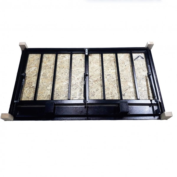 Bodenluke schachtabdeckung - Zugangsplatte für Fliesenböden 70 cm x 130 cm H mit OSB-Platte für Holz- und Parkettböden