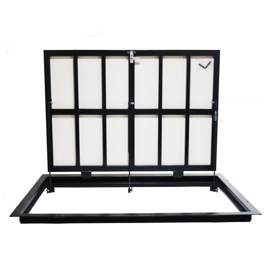 Bodenluke schachtabdeckung - Zugangsplatte für Fliesenböden 90 cm x 120 cm "H"